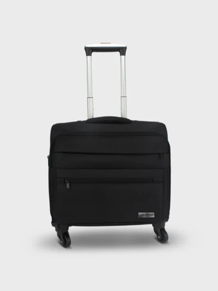 Urban Tribe Dominic Polyester 40 Litre Overnighter Laptop Pilot Roller Case | Cabin Luggage | Overnight Business Trolley Bag | Cabin Overnighter