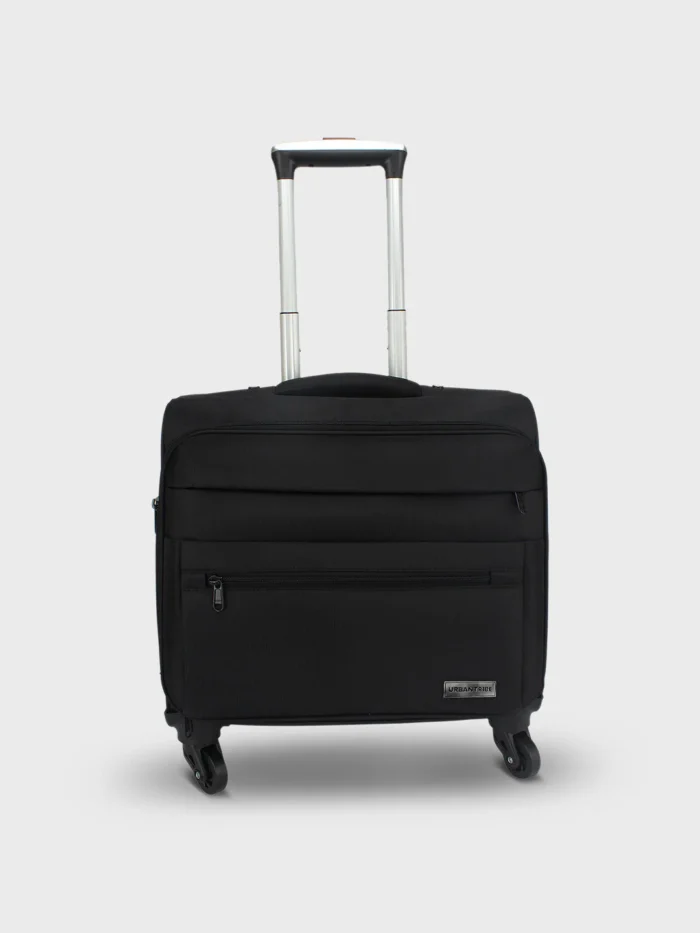 Urban Tribe Dominic Polyester 40 Litre Overnighter Laptop Pilot Roller Case | Cabin Luggage | Overnight Business Trolley Bag | Cabin Overnighter