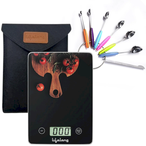 Lifelong Kitchen Weighing Scale with Measuring Spoon