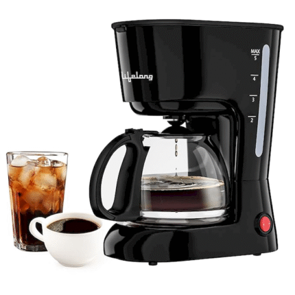 Lifelong Drip Coffee Maker for 5 Cups with Water Level Indicator