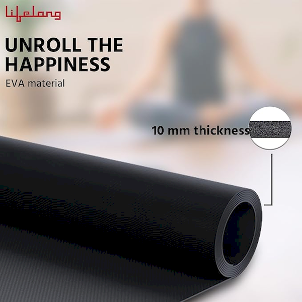 Lifelong Yoga mat for Women & Men EVA Material 10mm Anti Slip - Image 3