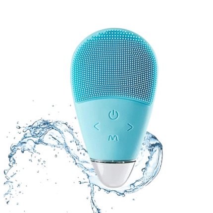Lifelong Facial Cleansing Massager Brush, Rechargeable Electric Handheld Face Massager, Soft Silicone Face Scrubber