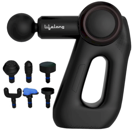 Lifelong Wireless Gun Massager with Hot & Cold Heads Deep Tissue Massage Gun