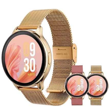 Lifelong Premium Luxury Smartwatch for Women with Metal Strap & HD Display