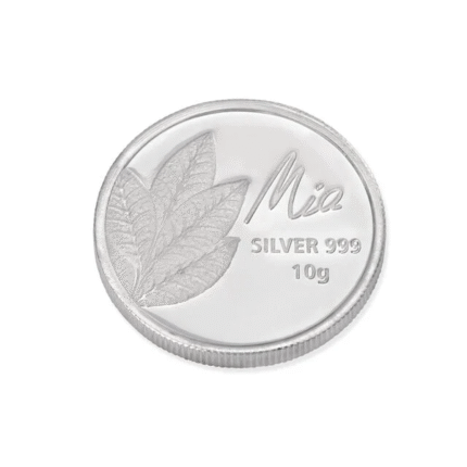 MIA 10 GM 999 Mango Leaf Silver Coins