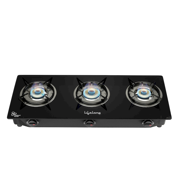 Lifelong High Efficiency 3 Burner Gas Stove