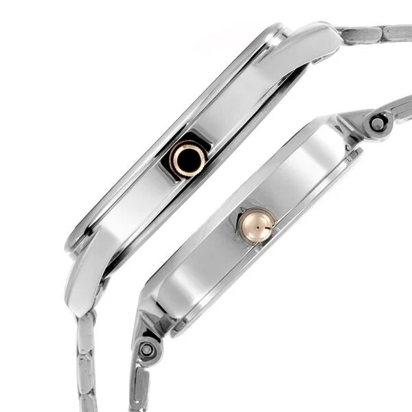 Titan Bandhan Quartz Analog Silver Dial Two Toned Stainless Steel Strap Watch For Couple - Image 4