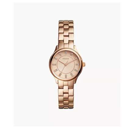 Modern Sophisticate Three-Hand Rose Gold-Tone Stainless Steel Watch