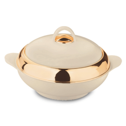 Asian Lotus Chrome Casserole Non Deluxe (Double Wall Insulated)