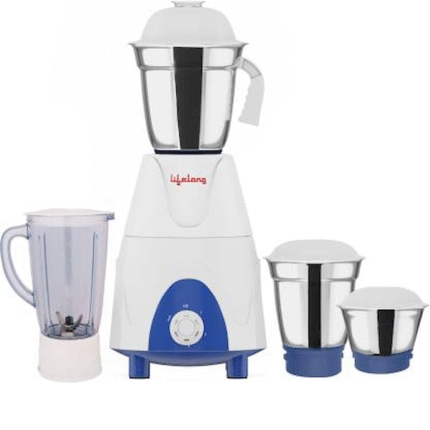 Lifelong 800 W Mixer Grinder (4 Jars | Blue)