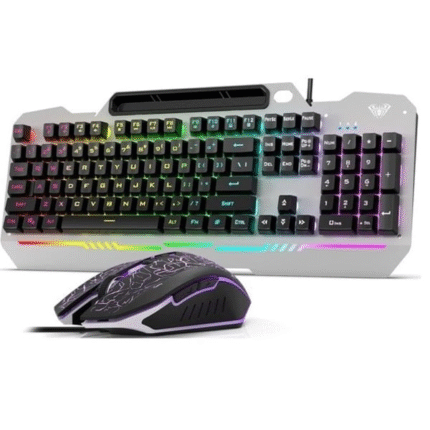AULA Wired Membrane Gaming Keyboard and Mouse Combo | Black