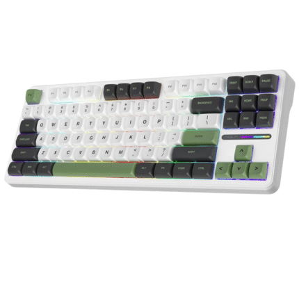 AULA Wireless Trio Mode Mechanical Gaming Keyboard | Green White Graywood Switch