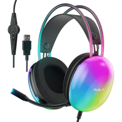 Aula RGB Wired Gaming Headset With Adjustable Mic