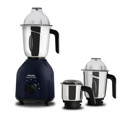 Philips 1000 W PowerPro Motor Mixer Grinder 3 Jars (Azure Blue)