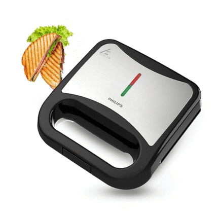Philips IN SANDWICH MAKER- GRILL XL size | Black with Metallic Finish