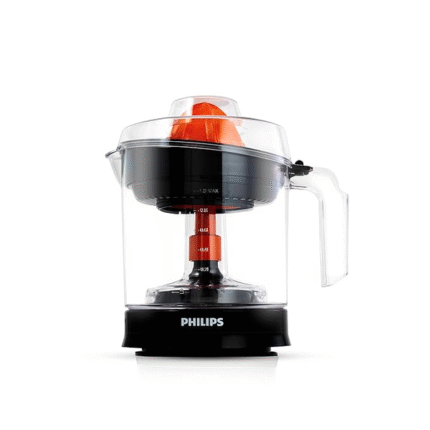 Philips Citrus Press Juicer Black & Transparent, Large