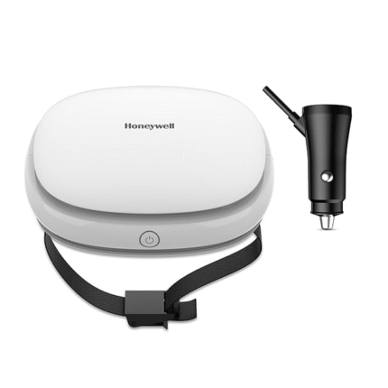 Honeywell Move Pure3 Car Air Purifier, Hepa filter & Formaldehyde which removes 99.9% dust & smoke, CADR upto24 m³/h with 3xUSB ports